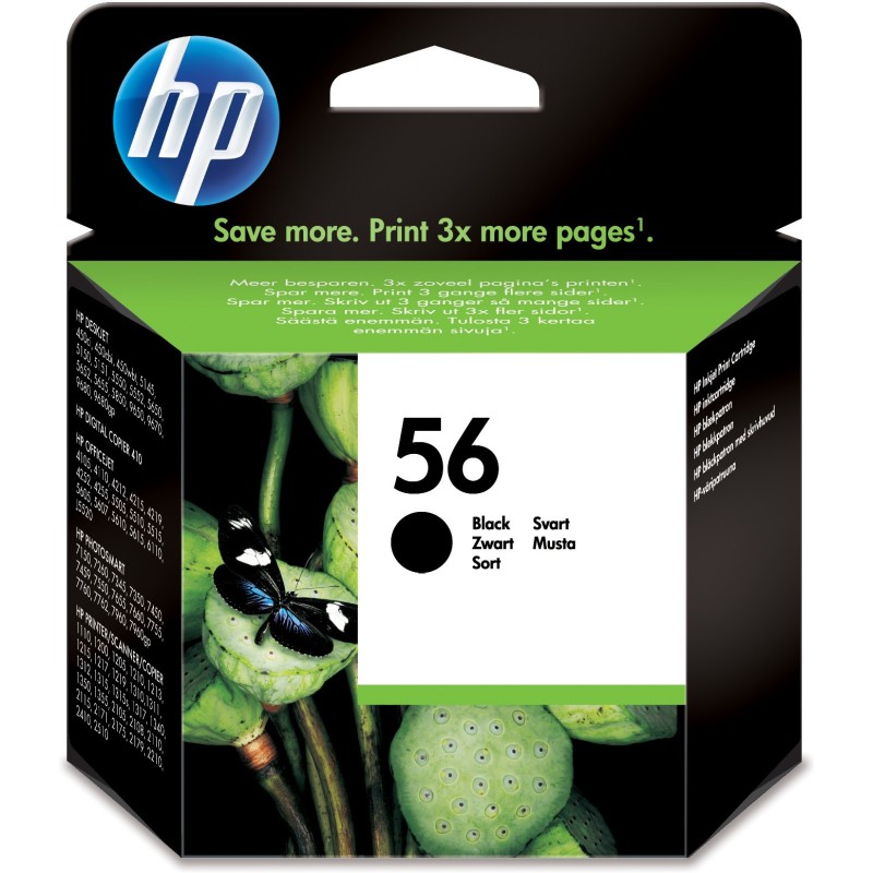 HP 56 Cartouche d'encre authentique C6656AE - Noir