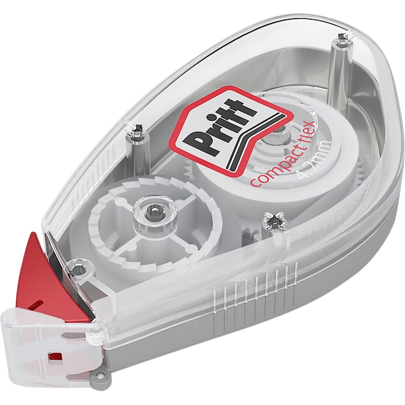 Pritt Roller de correction Compact Flex 6mm x 10m Translucide - Boîte à suspendre