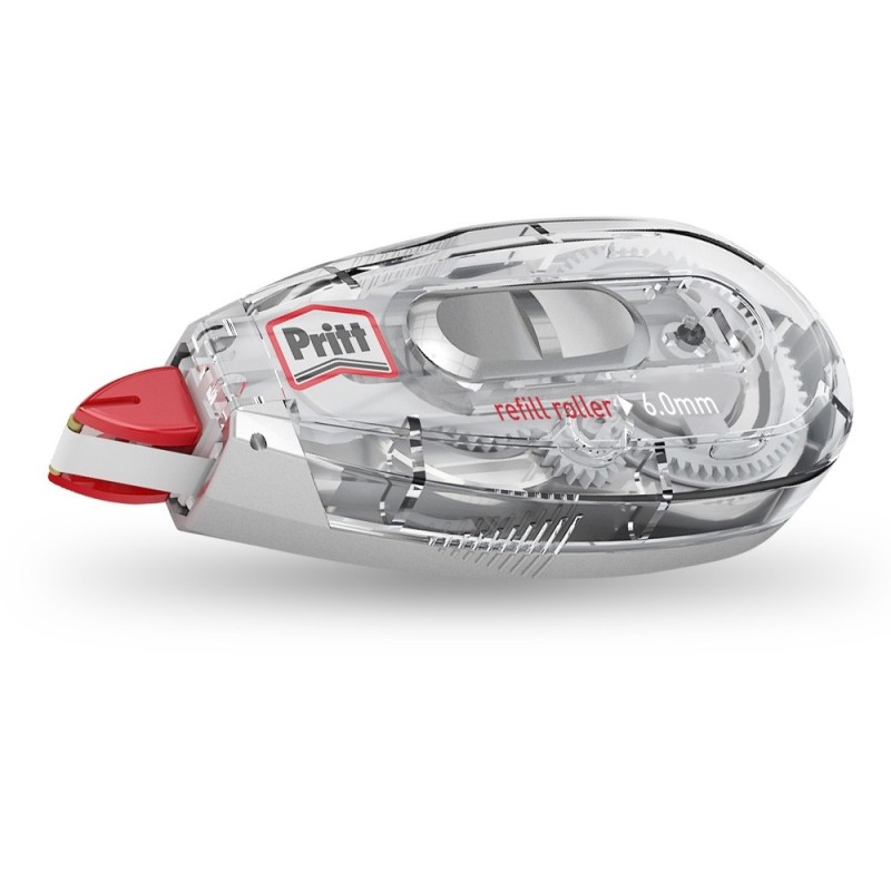 Pritt Roller de correction rechargeable Flex 6mm x 12m Translucide - Boîte à suspendre