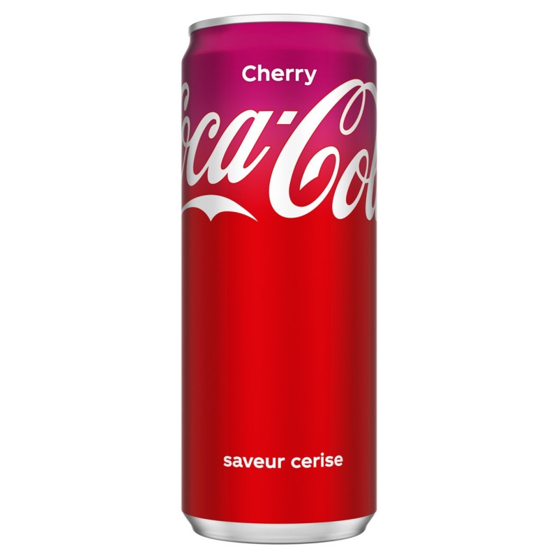 Coca-Cola Cherry saveur cerise Canette 33 cl - Lot de 24