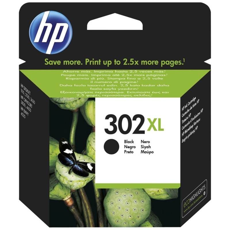 HP 302XL Cartouche d'encre authentique grande capacité F6U68AE - Noir