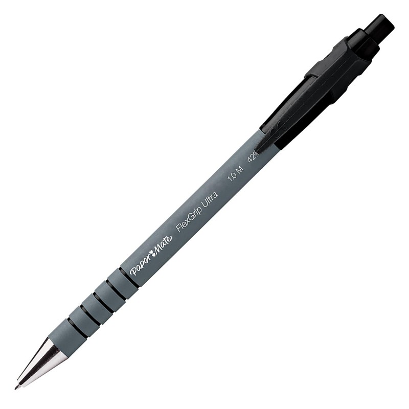 Paper Mate Flexgrip Ultra RT Stylo bille rétractable pointe moyenne 1 mm - Noir