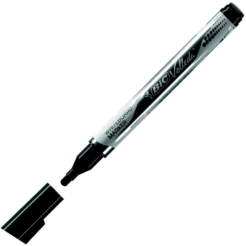 BIC®Velleda Liquid Ink Pocket Marqueur effaçable tableau blanc pointe ogive 2,3 mm noir