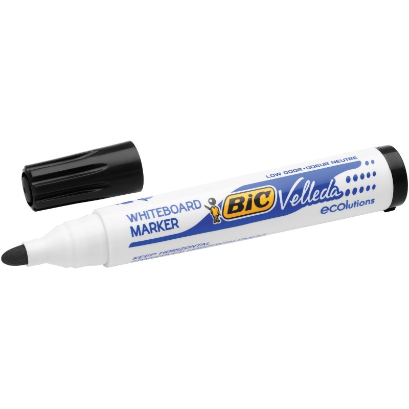 BIC® Velleda 1701 Marqueur effaçable tableau blanc pointe ogive 1,5 mm noir