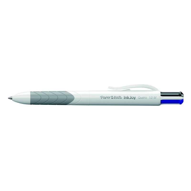 Paper Mate InkJoy Quatro Classique Stylo bille rétractable avec grip pointe moyenne 1 mm - 4 couleurs