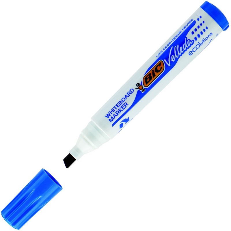 BIC Velleda 1781 Marqueur effaçable tableau blanc pointe biseautée 3,2 - 5,5 mm bleu
