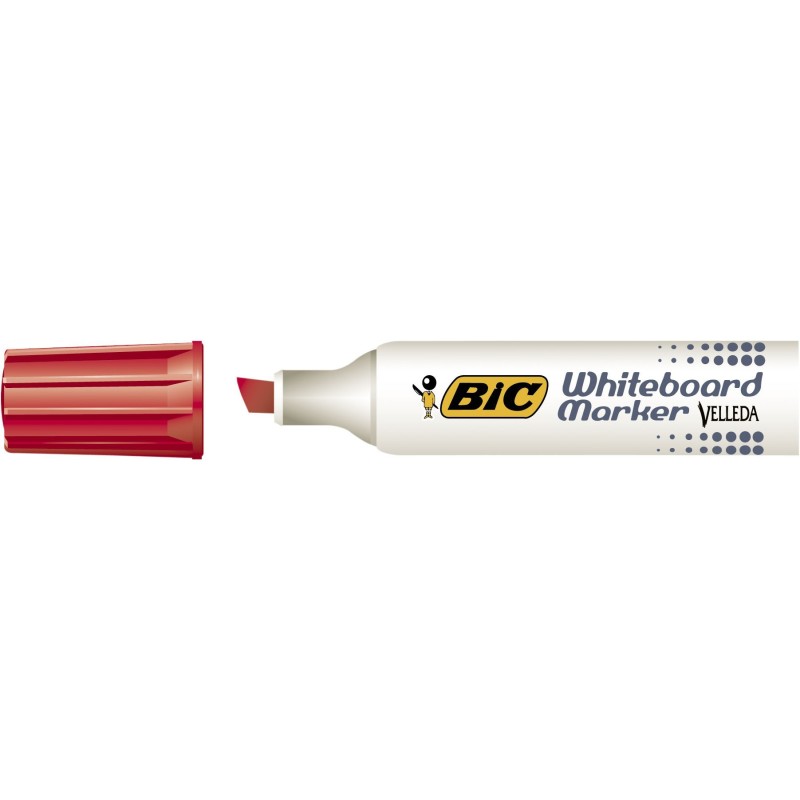 BIC Velleda 1781 Marqueur effaçable tableau blanc pointe biseautée 3 - 6 mm rouge