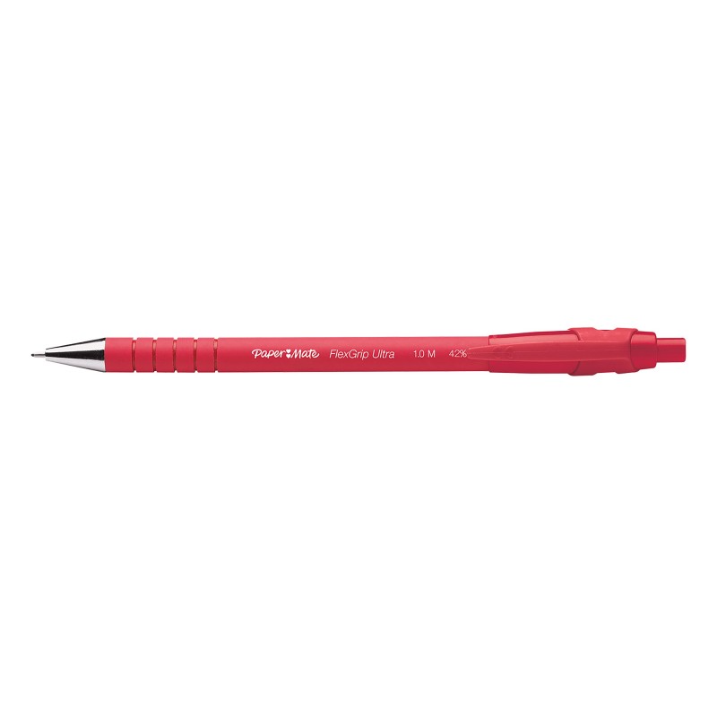 Paper Mate Flexgrip Ultra RT Stylo bille rétractable pointe moyenne 1 mm rouge