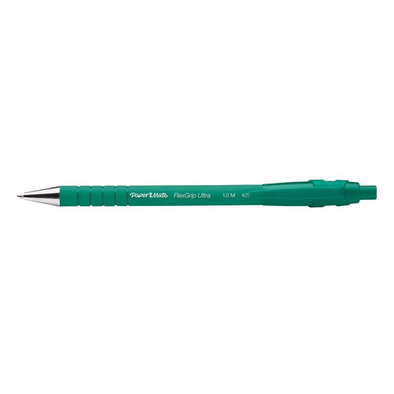 Paper Mate Flexgrip Ultra RT Stylo bille rétractable pointe moyenne 1 mm vert
