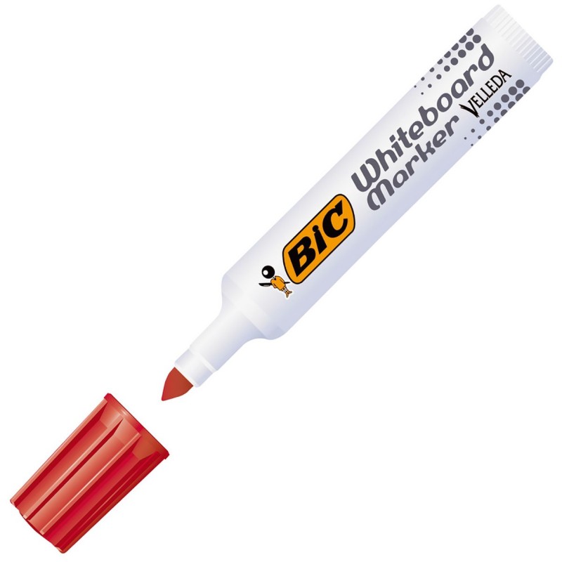 BIC Velleda 1711 Marqueur effaçable tableau blanc pointe ogive 1,9 mm rouge