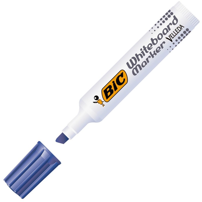 BIC Velleda 1791 Marqueur effaçable tableau blanc pointe biseautée 3,5 - 5,5 mm bleu