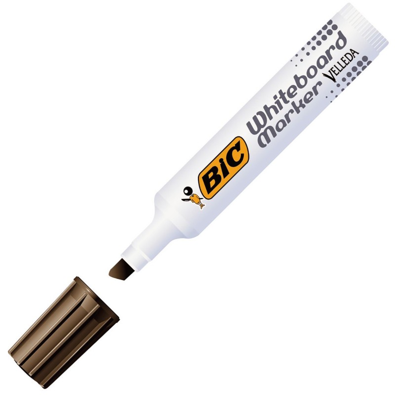 BIC Velleda 1791 Marqueur effaçable tableau blanc pointe biseautée 3,5 - 5,5 mm noir