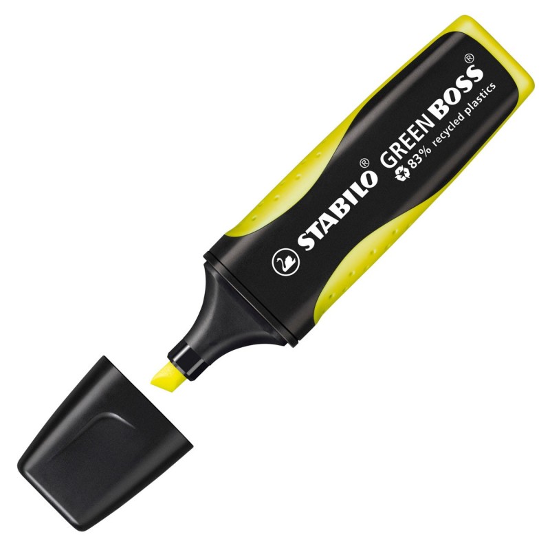 STABILO GREEN BOSS Surligneur pointe biseautée 2 et 5 mm - Jaune