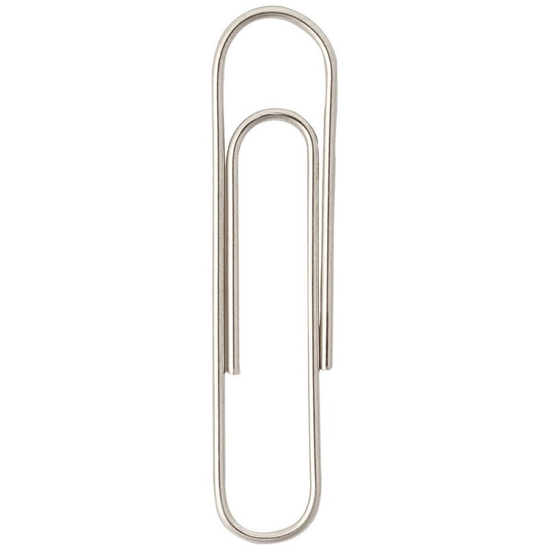 RAJA Trombones acier nickelé 25 mm bout rond - Boîte de 100