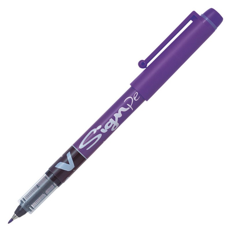 Pilot V-Sign Pen Stylo feutre à capuchon pointe moyenne 2 mm - Violet