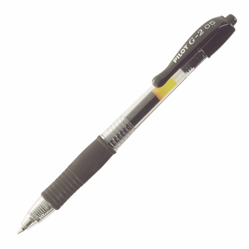Pilot G2 Stylo roller encre gel rétractable pointe fine 0,5 mm noir