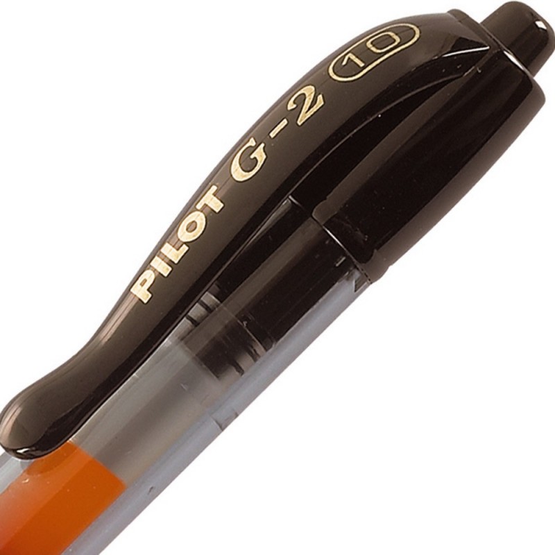 Pilot G2 Stylo roller encre gel rétractable pointe large 1 mm noir