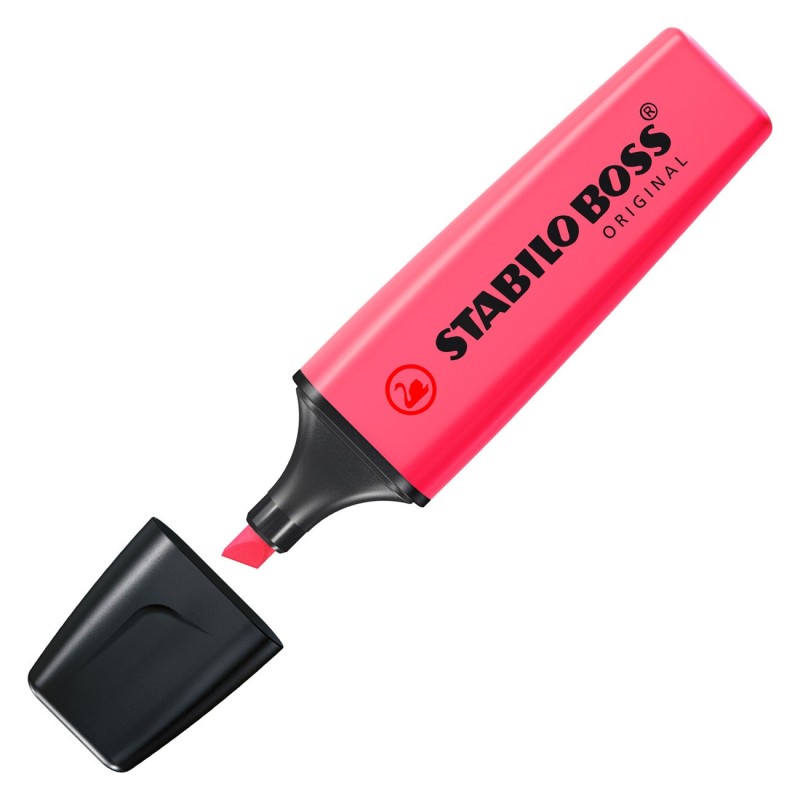 STABILO BOSS ORIGINAL Surligneur pointe biseautée 2 et 5 mm - Rose