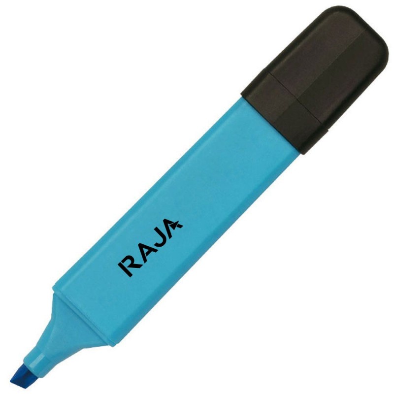 RAJA Surligneur pointe biseautée 1 et 5 mm - Bleu