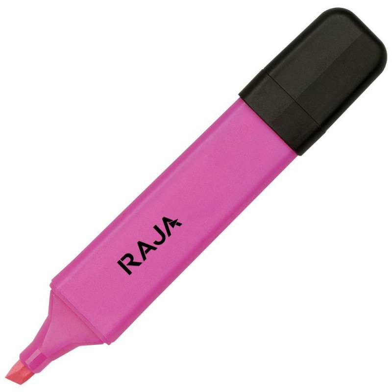 RAJA Surligneur pointe biseautée 1 et 5 mm - Rose