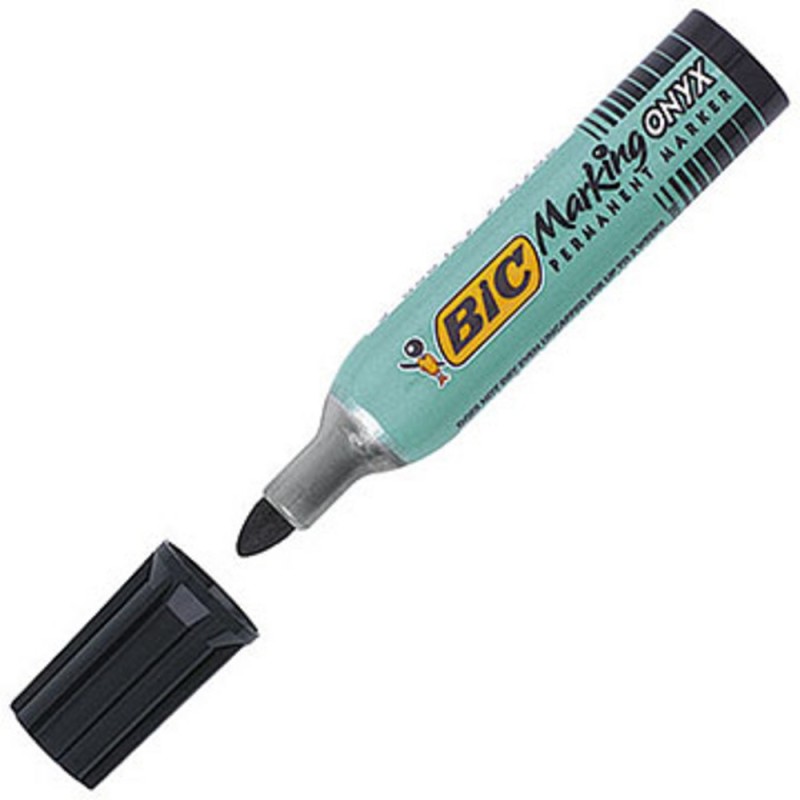 BIC Marking Onyx 1482 - Marqueur permanent  pointe ogive trait 1.5 mm - Noir