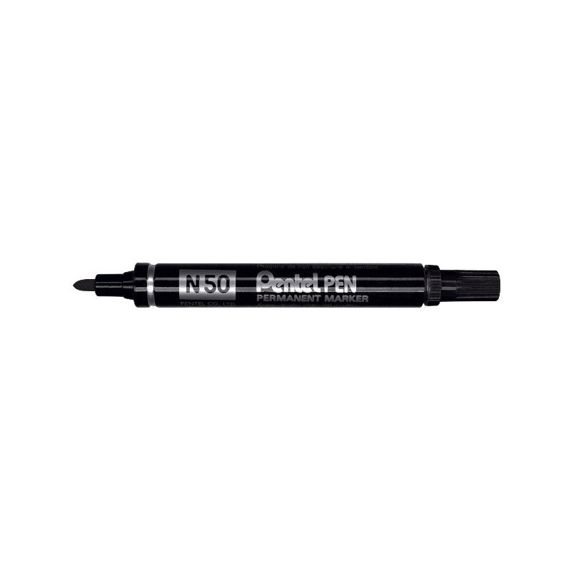 Pentel N50 - Marqueur permanent pointe ogive trait 1,5 mm - Noir