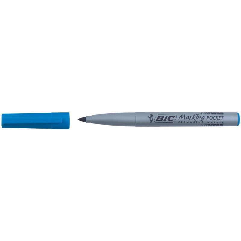 BIC Marking Pocket 1445 ECOlutions - Marqueur permanent pointe ogive trait 1.1 mm - Bleu