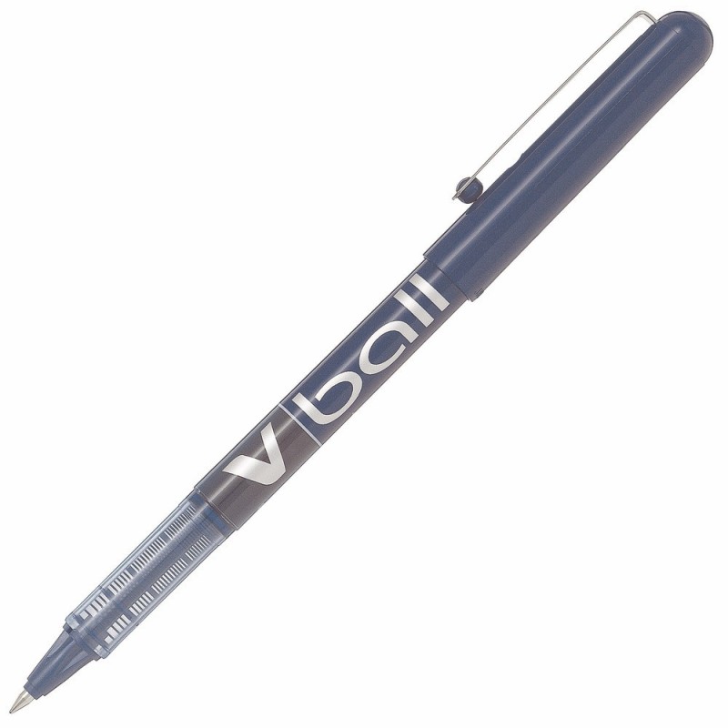 Pilot V Ball Stylo roller encre liquide à capuchon pointe moyenne 0,7 mm bleu