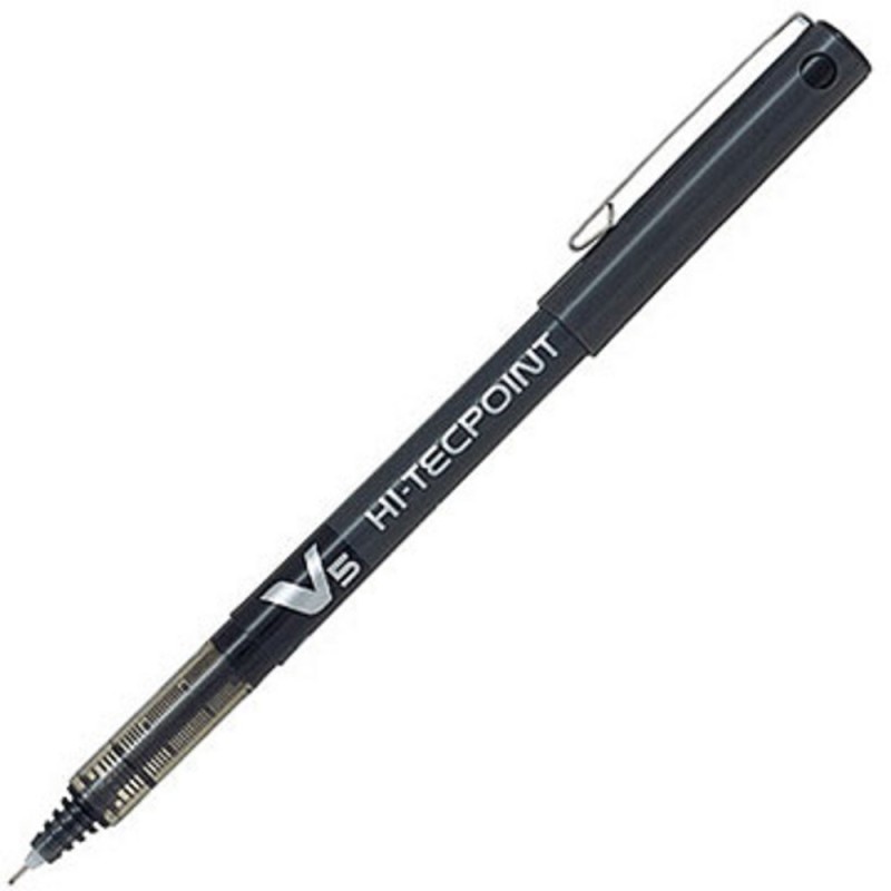 Pilot Hi-Tecpoint V5 - Stylo roller rechargeable pointe fine 0,5 mm - Noir