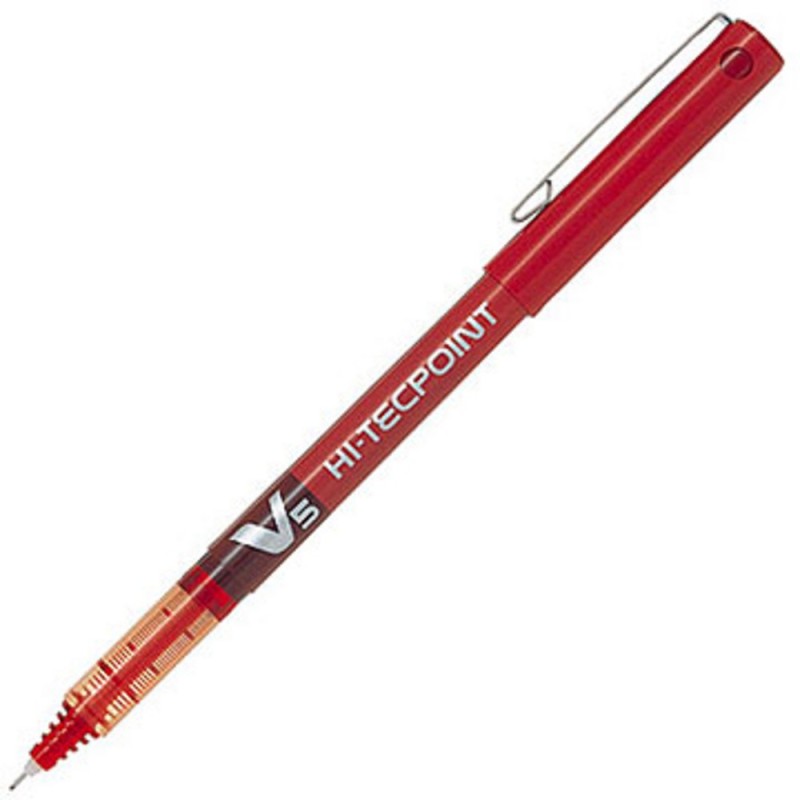 Pilot Hi-Tecpoint V5 - Stylo roller rechargeable pointe fine 0,5 mm - Rouge