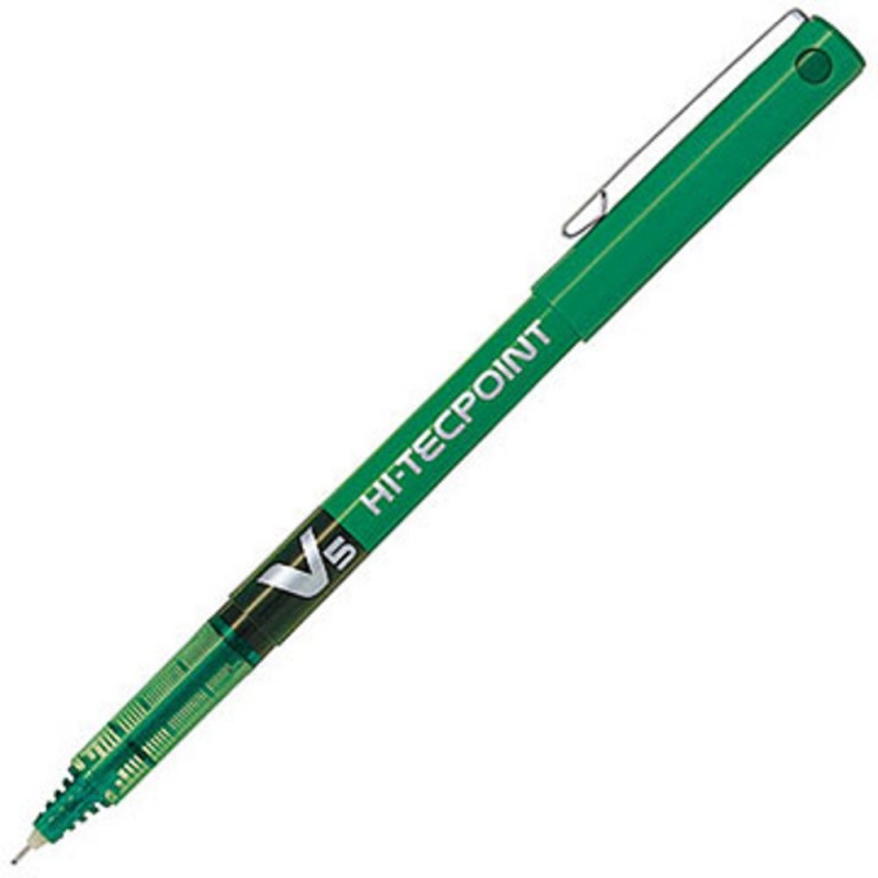 Pilot Hi-Tecpoint V5 - Stylo roller rechargeable pointe fine 0,5 mm - Vert