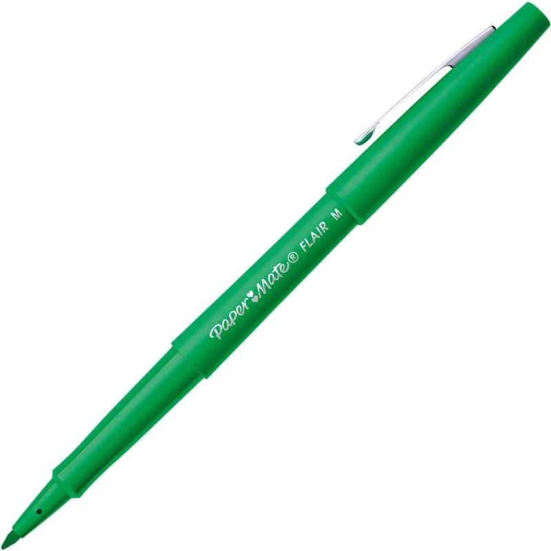 Paper Mate Flair Original Stylo feutre à capuchon pointe moyenne 1 mm - Vert