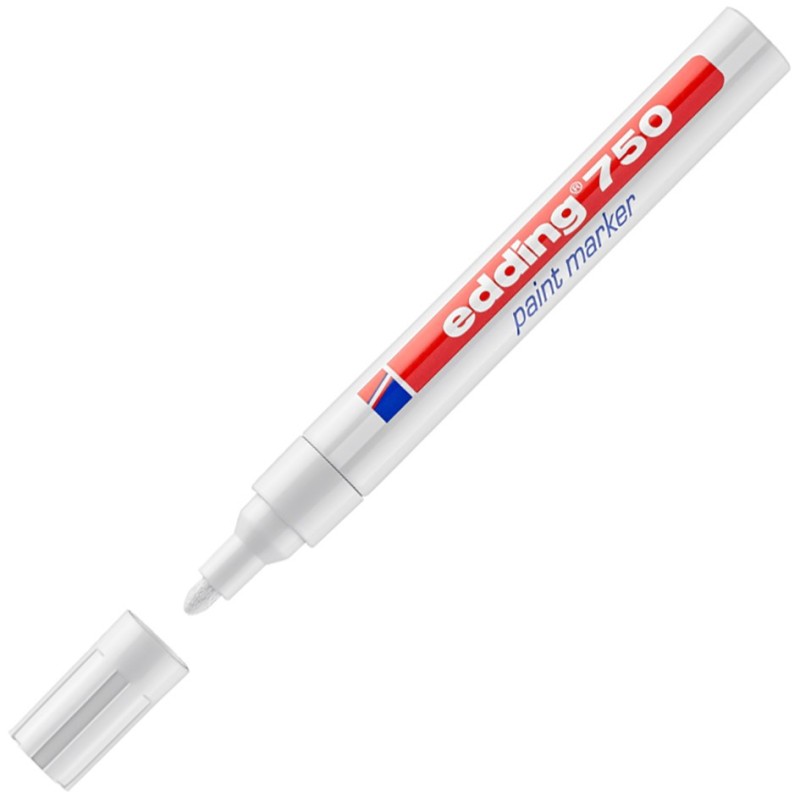 edding Marqueur à peinture 750 à pointe ogive 2 - 4 mm blanc