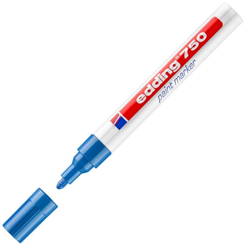 edding Marqueur à peinture 750 à pointe ogive 2 - 4 mm bleu