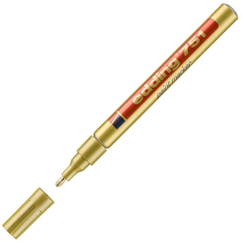 edding Marqueur peinture 751 à pointe ogive 1 - 2 mm or
