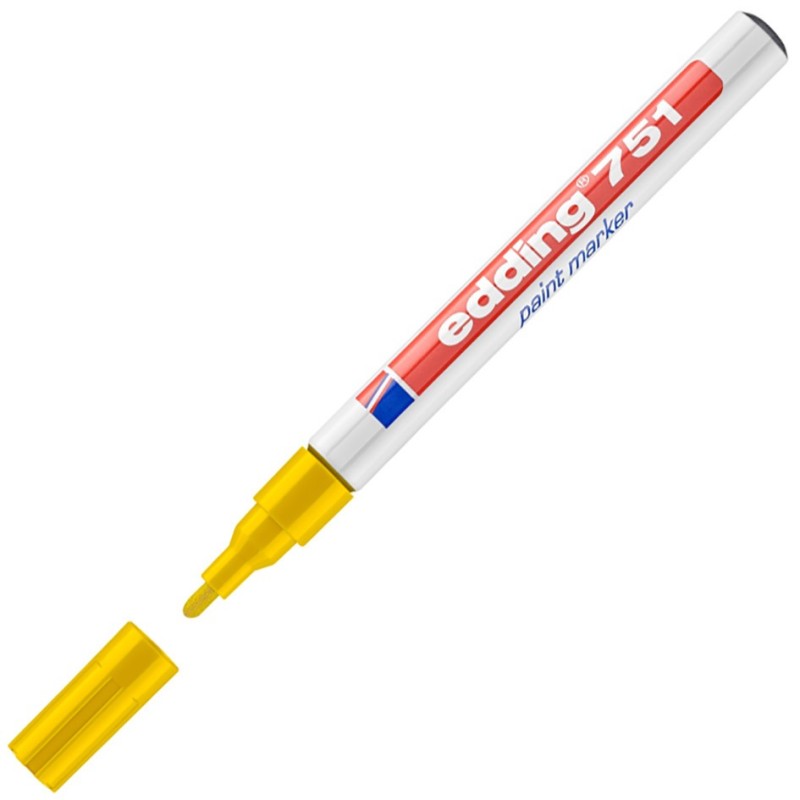 edding Marqueur à peinture 751 à pointe ogive 1 - 2 mm jaune
