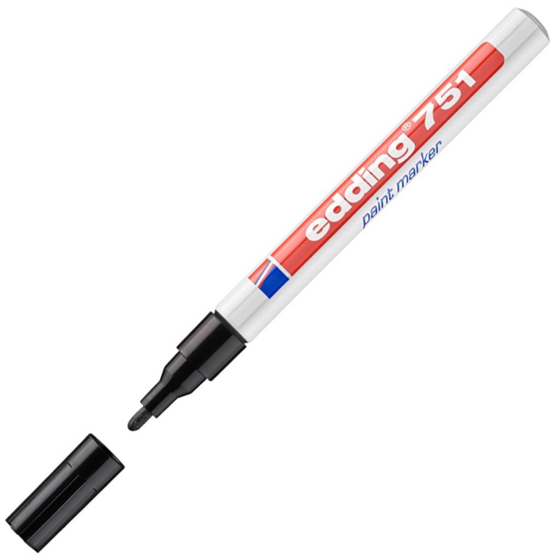 edding Marqueur à peinture 751 à pointe ogive 1 - 2 mm noir