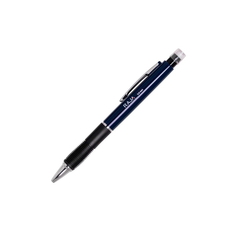 RAJA Porte-mines HB de 0,5 mm corps bleu avec grip de préhension