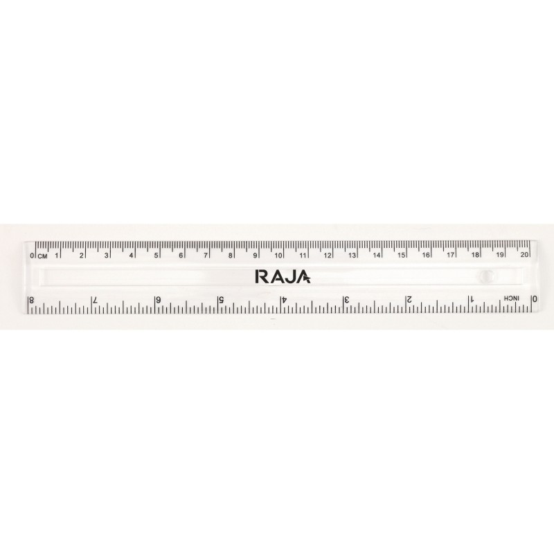 RAJA Règle plate plastique transparente graduée 30 cm
