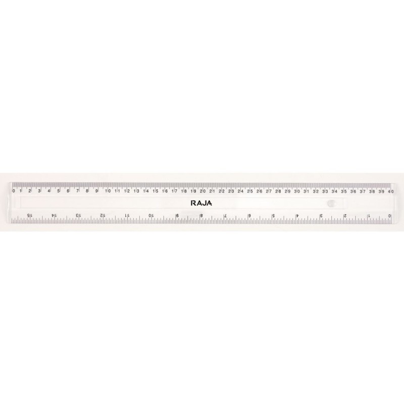 RAJA Règle plate plastique transparente graduée 40 cm