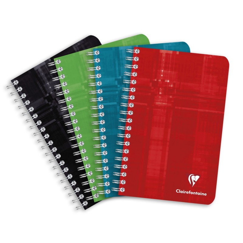 Clairefontaine Carnet à spirales 11 x 17 cm - 90g - Petits carreaux 5x5 - 180 pages