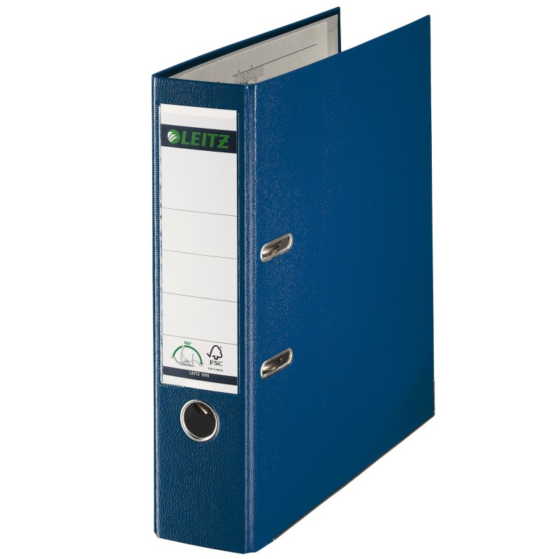 Leitz Classeur à levier A4 180° - Carton 24/10e - Dos 8 cm - Bleu