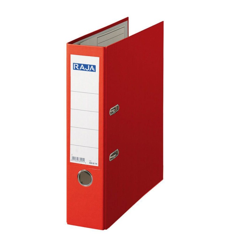 RAJA Classeur à levier A4 - Carton 20/10e - Dos 8 cm - Rouge