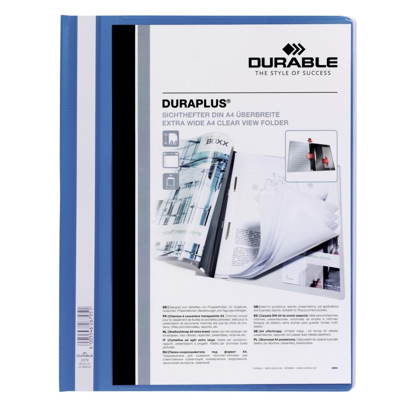 Durable Chemise à lamelles Duraplus en PVC - Bleu