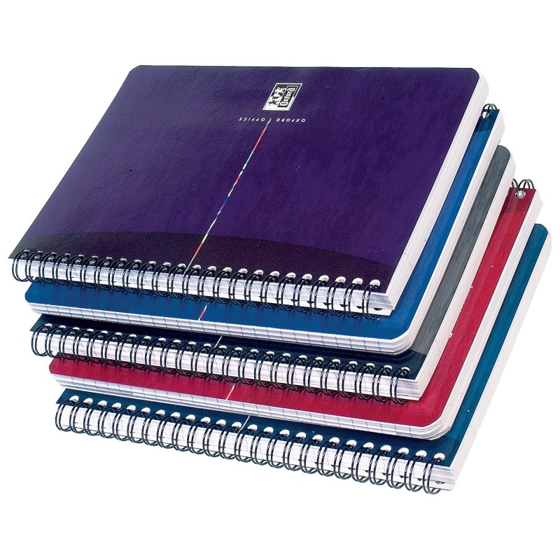 Oxford Cahier à spirale Office Essentials A4 21 x 29,7 cm - 90g - Grands carreaux Séyès - 100 pages