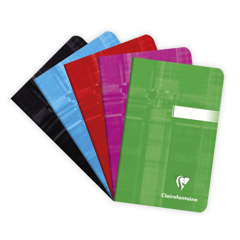 Clairefontaine Carnet piqûre 9 x 14 cm, 96 pages 90 g/m² , petits carreaux 5x5