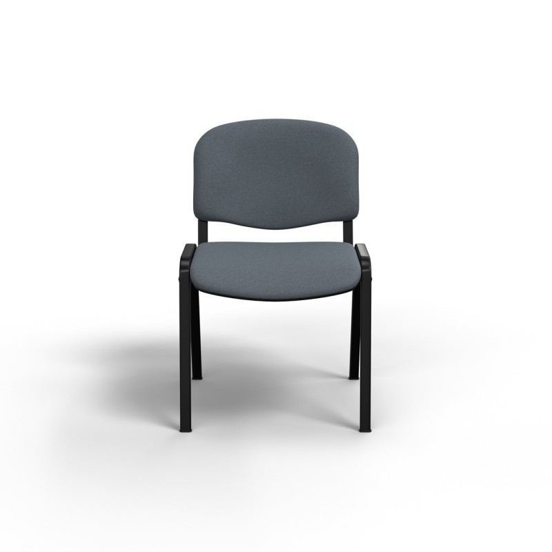Chaise de réunion et visiteur First - Tissu Anthracite - Pieds Noir