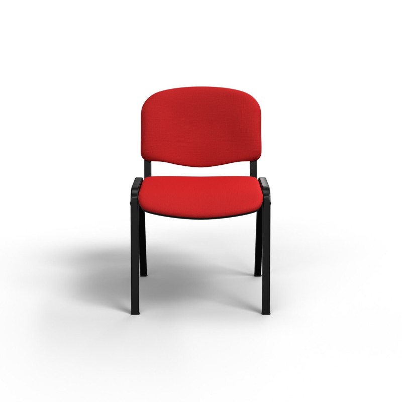 Chaise de réunion et d’accueil First - Tissu Rouge
