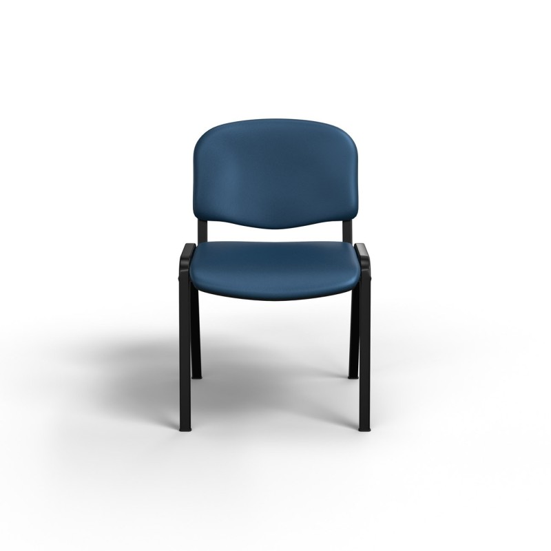 Chaise de réunion et visiteur First vinyle - Bleu