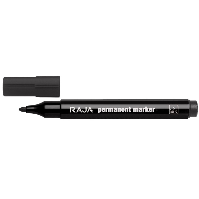 RAJA Marqueur permanent pointe ogive 1.5-3 mm - Noir